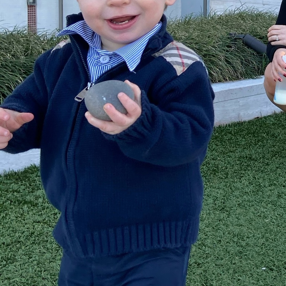 Burberry Navy Blue Kids Sweater